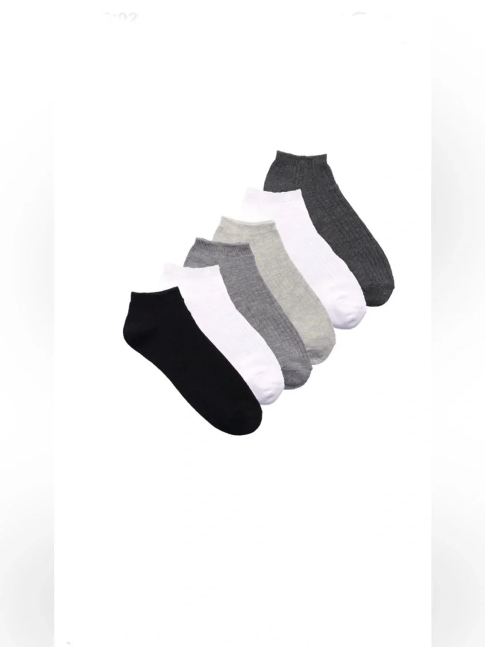 Joyspun Black Soot Solids No Show Dress Socks 6 Pair